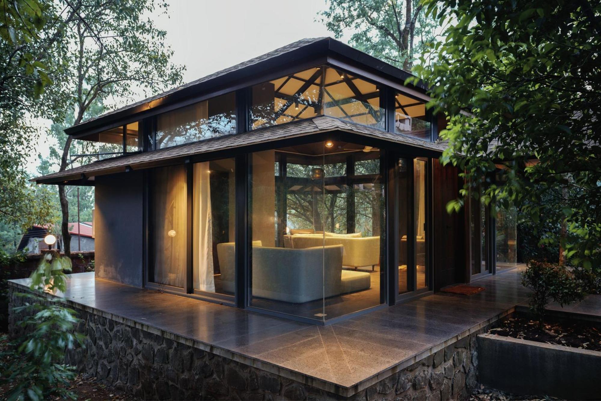 Saffronstays The Glasshouse, Panchgani - Beautiful Glass Villa For Couples מראה חיצוני תמונה